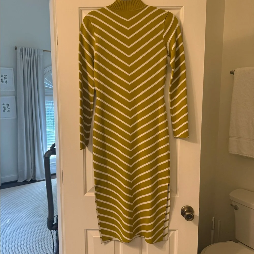 STAUD Stripped Long Sleeve Dress - Picture 5 of 5